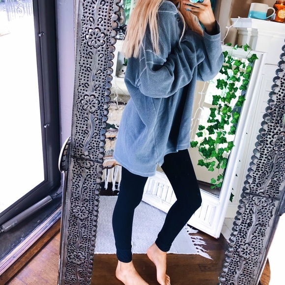 Sweaters - Stone Washed Grey Henley Pullover Sweater A10